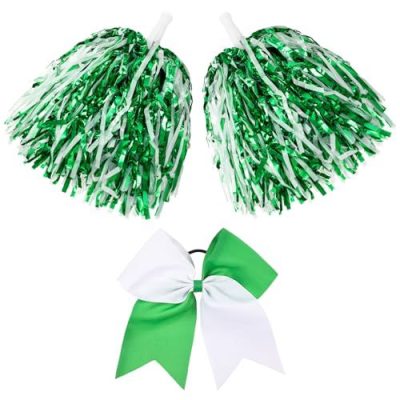 Green Pom Bow Set