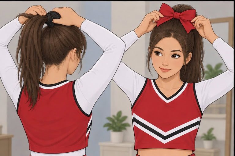 Set the ponytail and bow