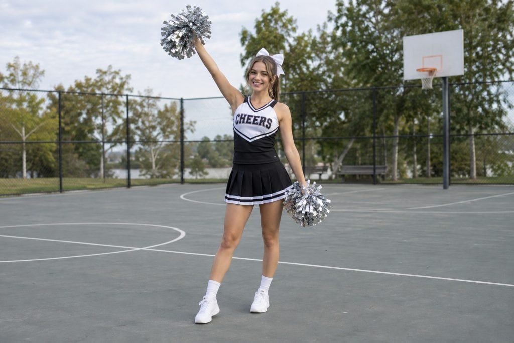 Black White Classic cheerleader outfit