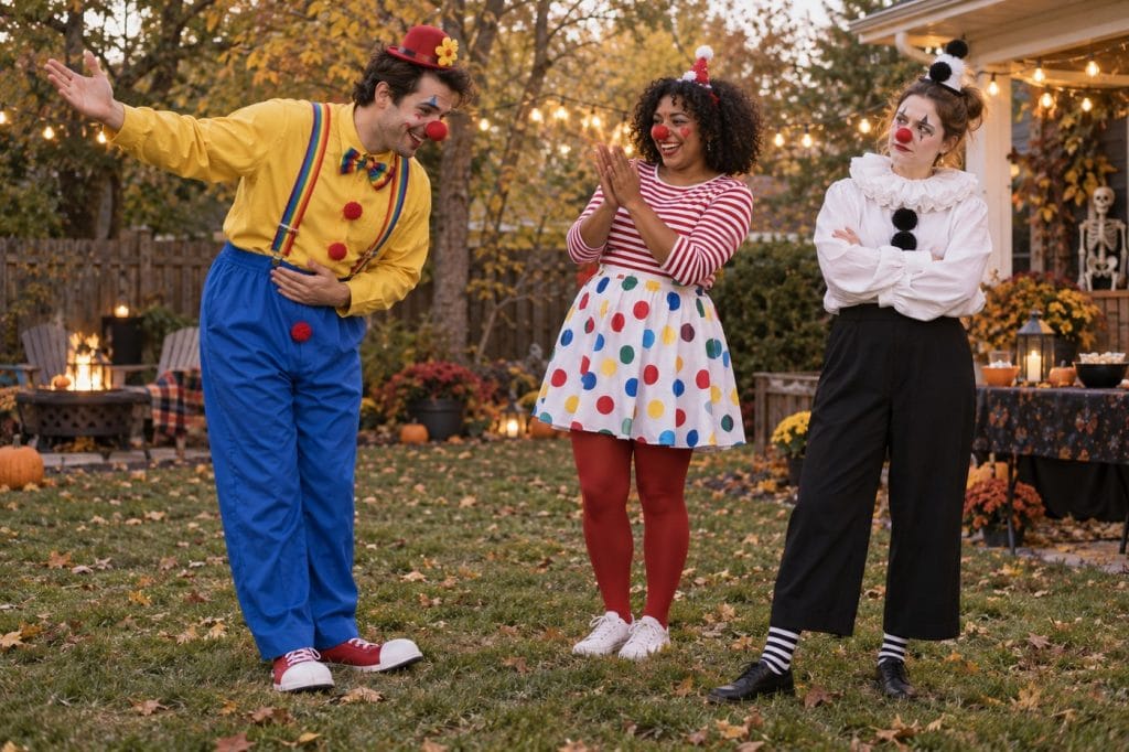 Clown costume group