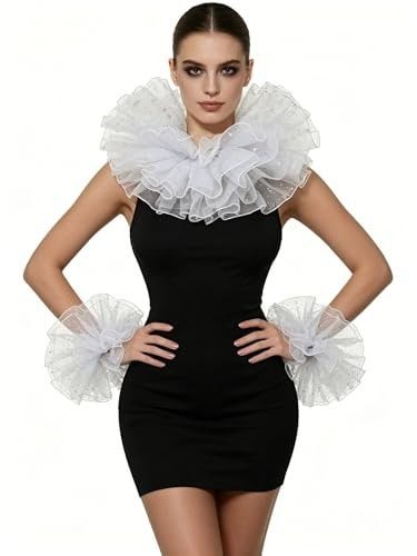 White Ruffle Collar Set
