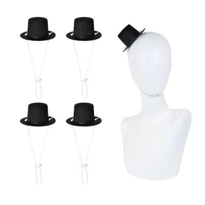 Mini Black Hats (4-Pack)