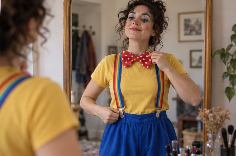 Fit the suspenders or ruffle