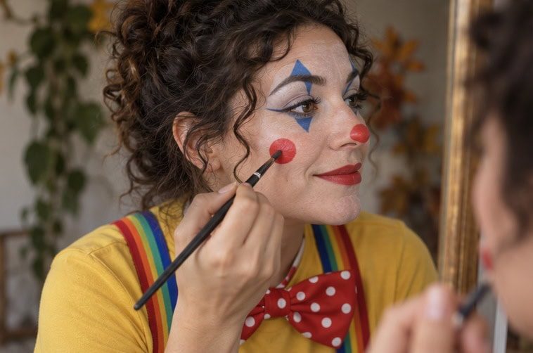 Paint a small, clear face design