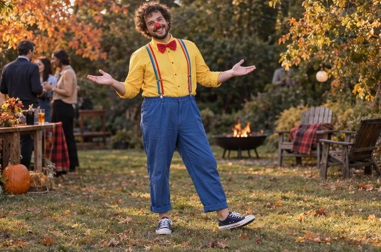 Colorful Circus clown outfit