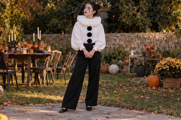 Vintage Pierrot clown outfit