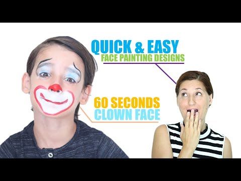 SHORT - Quick and Easy 60 Seconds Clown Face Painting Demo - Step by Step — JestPaint