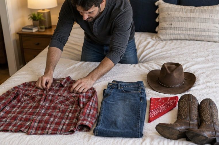 Choose the shirt and denim