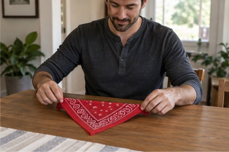 Fold the bandana