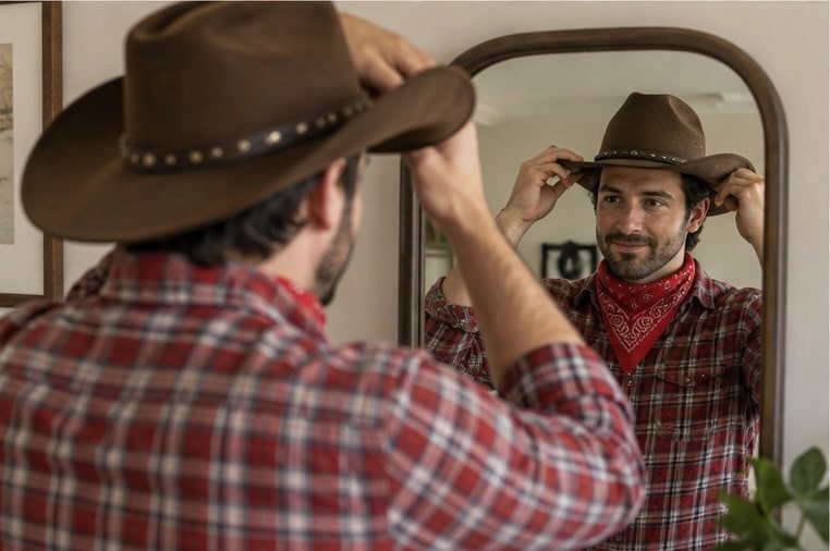 Fit the cowboy hat