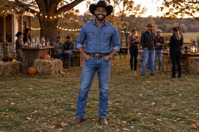 Dark Denim cowboy outfit