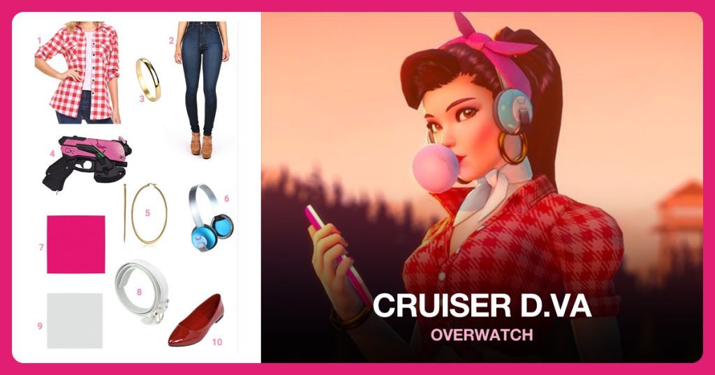 Flannel Shirt, High Waist Jeans, Gold Bracelet and D.VA Popgun beside Cruiser D.Va