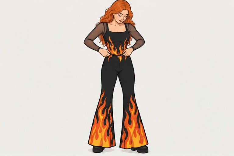 Girl on Fire illustrated step1