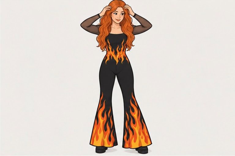 Girl on Fire illustrated step2