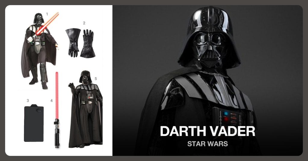 Darth Vader costume clothing and accessories