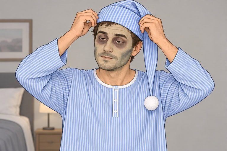 Dead Tired costume step3 instructional illustration