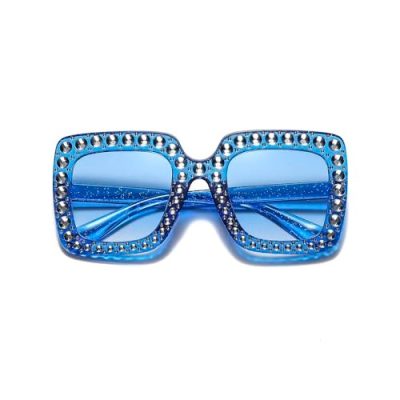 Blue Disco Crystal Sunglasses