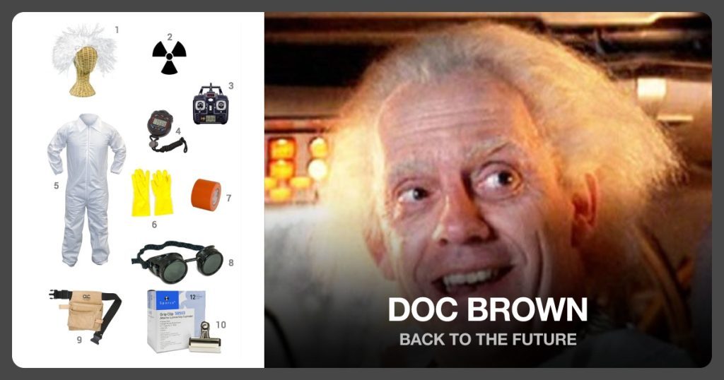 Doc Brown costume clothing and accessories