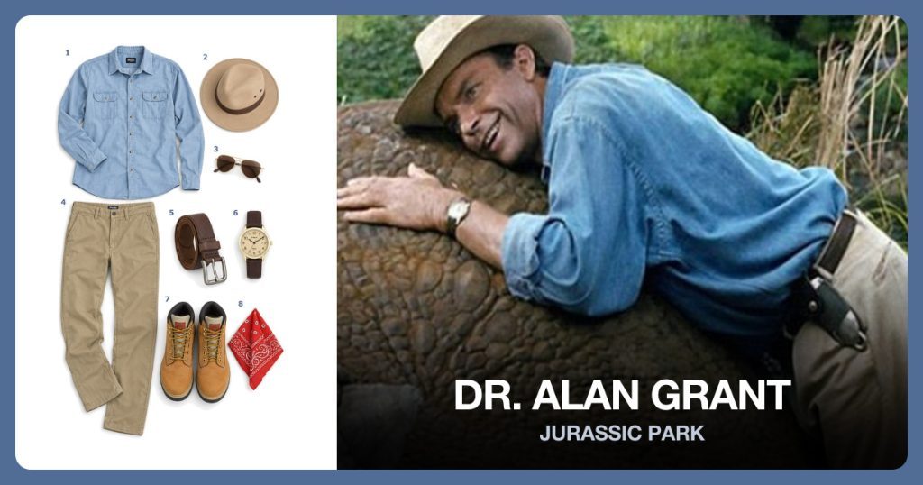 Dr. Alan Grant costume outfit and accessories