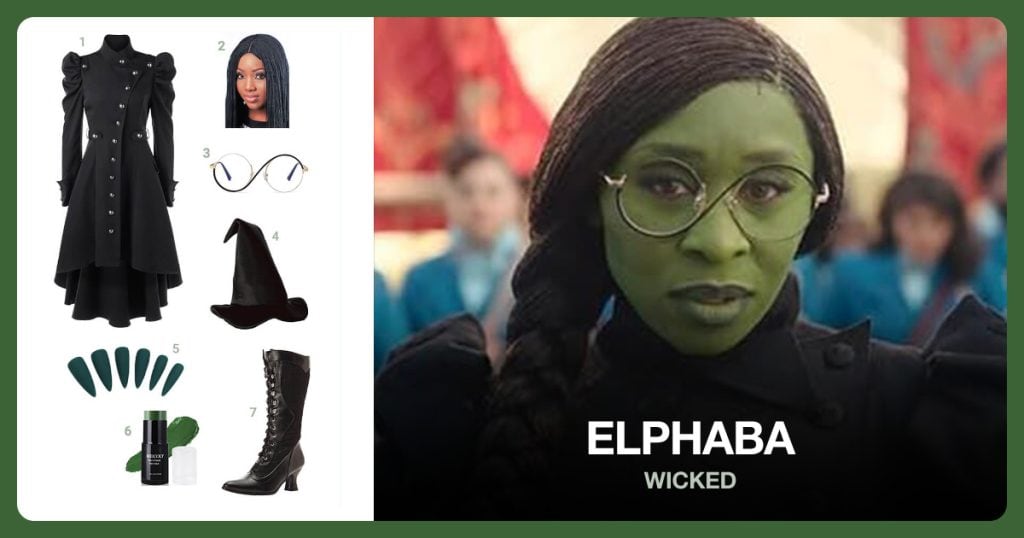 Elphaba costume clothing and accessories