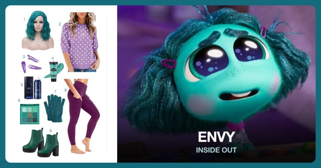 Envy Costume outfit and accessories