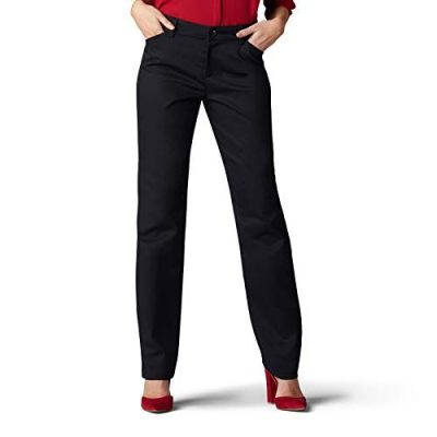 Black Straight-Leg Trousers