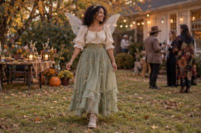 Cream & Sage costume outfit