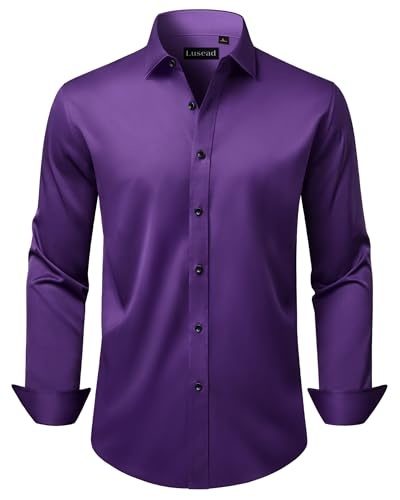 Purple Long-Sleeve Dress Shirt
