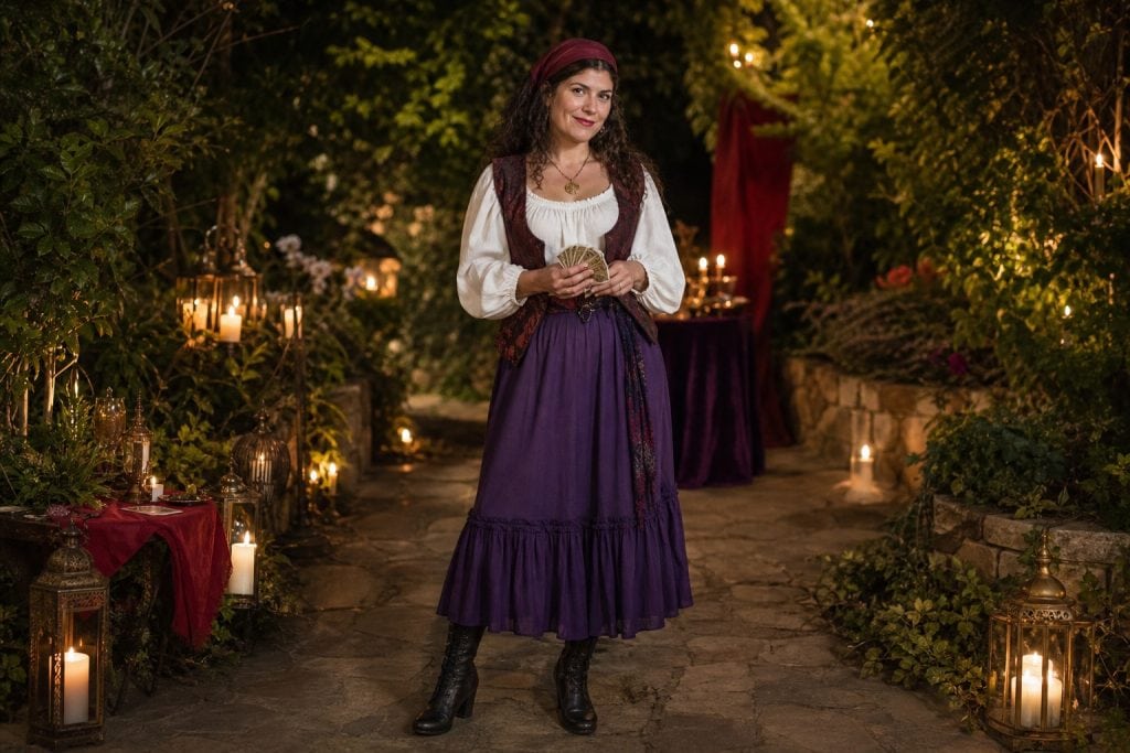 Purple Skirt Seer costume outfit