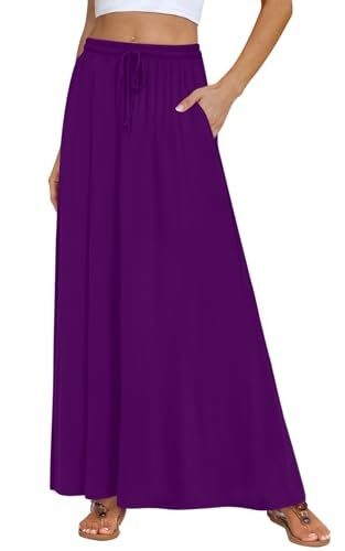 Purple Flowy Maxi Skirt