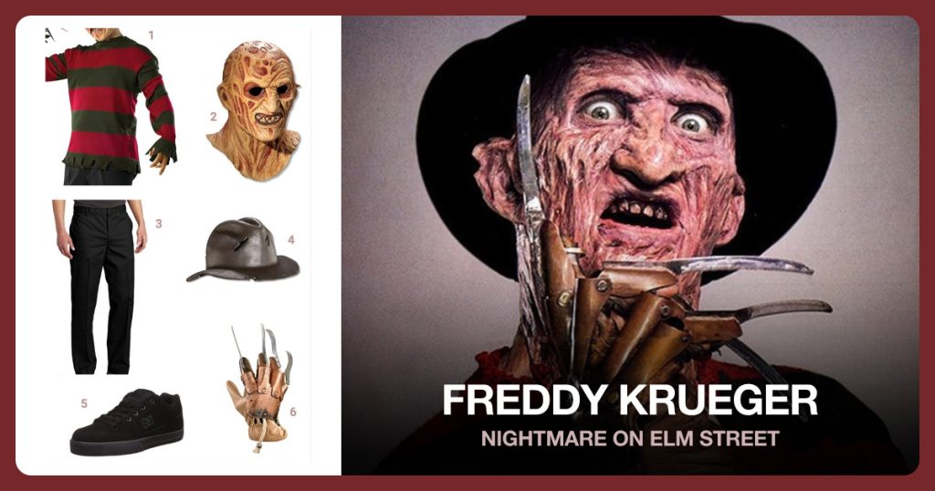 Freddy Krueger costume clothing and accessories