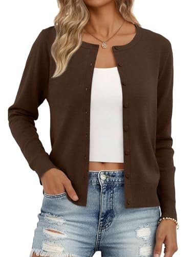 Chocolate Brown Knit Cardigan
