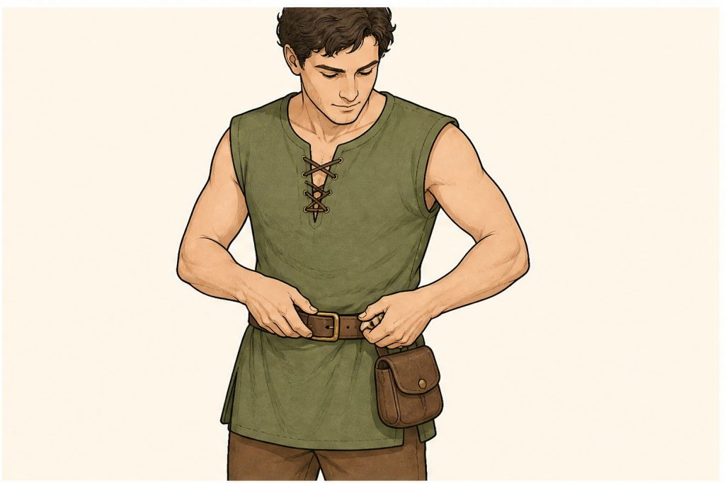 Fasten belt and pouch