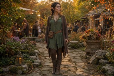 Layered Goblin costume outfit