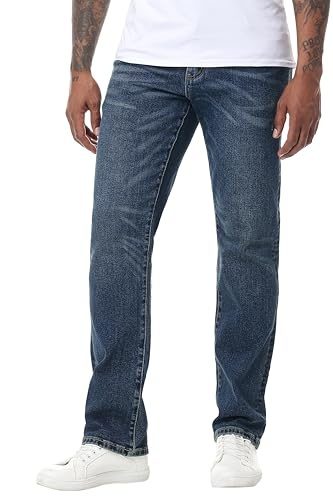Men’s Dark Blue Straight Jeans