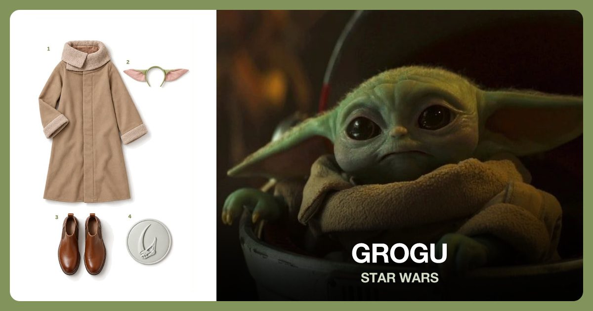 Grogu costume outfit and accessories