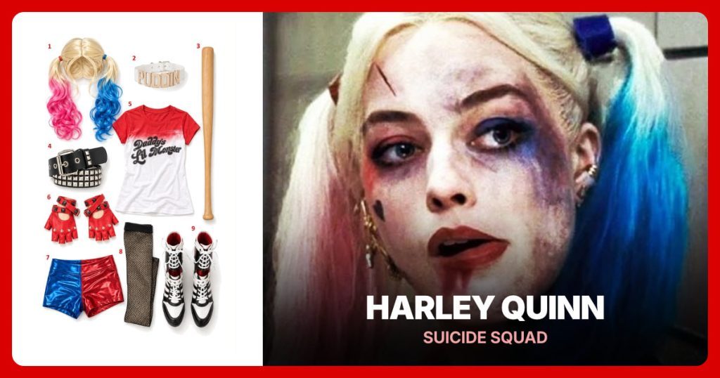 Harley Quinn costume clothing and accessories