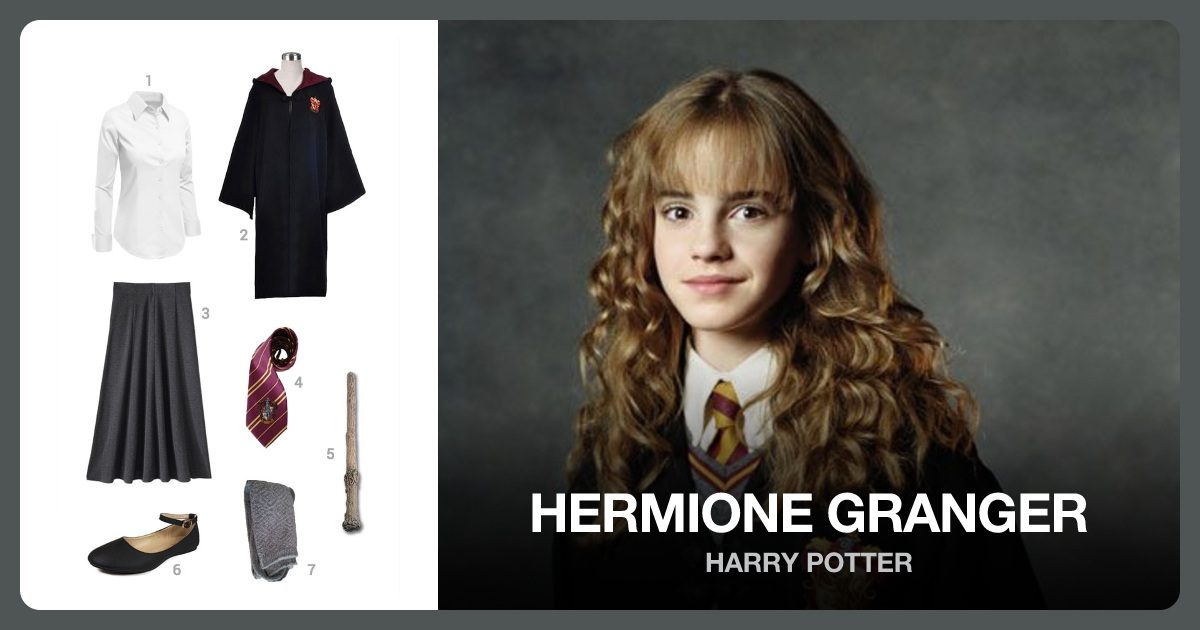 Hermione Granger costume outfit and accessories