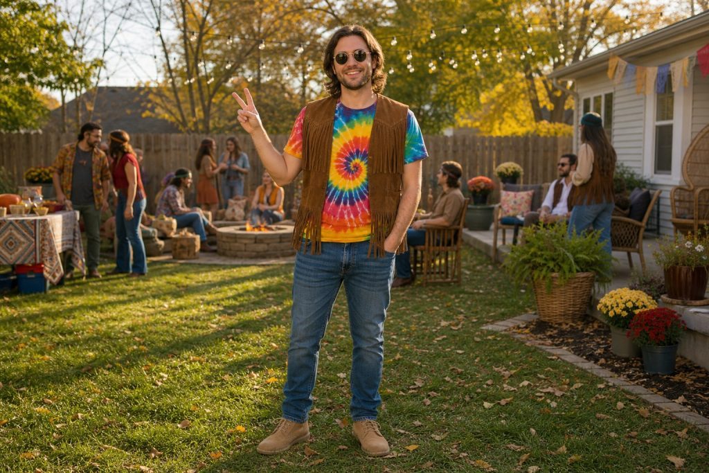 Tie-Dye Hippie costume outfit