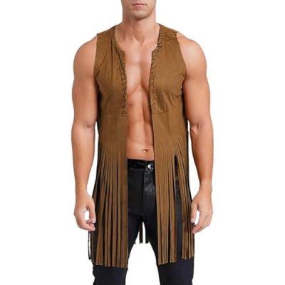 Brown Fringe Vest