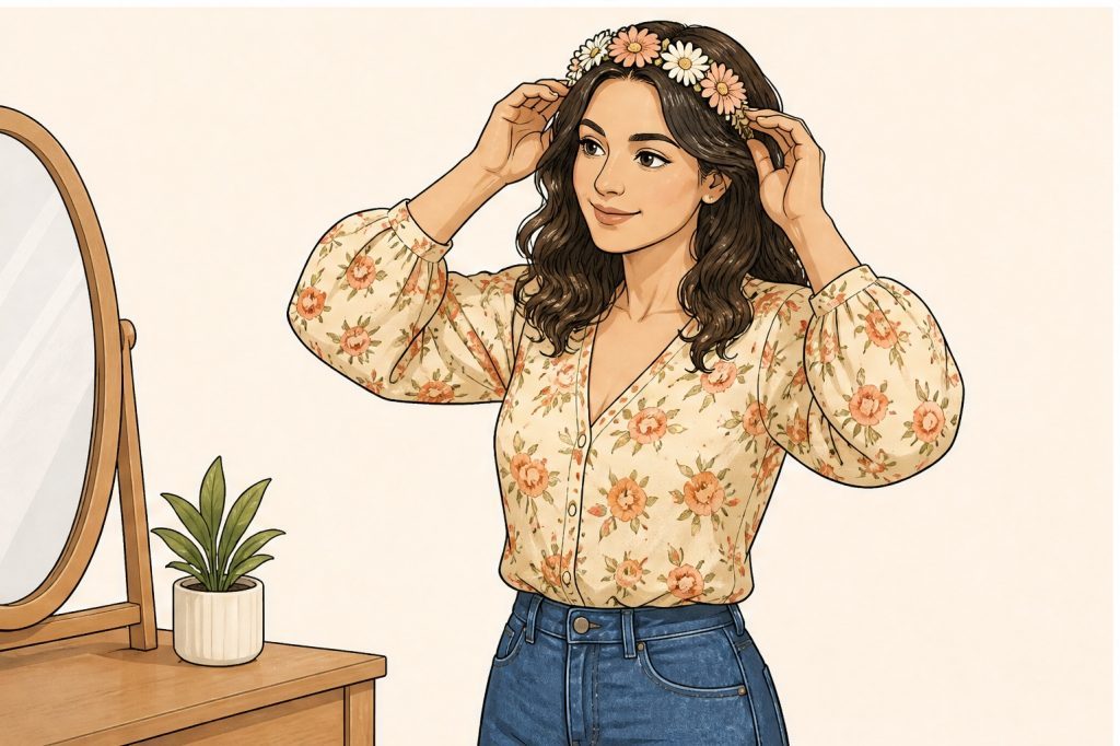 settle flower headband