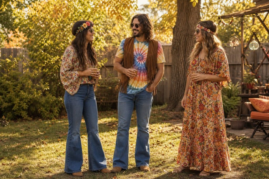 Hippie costume group