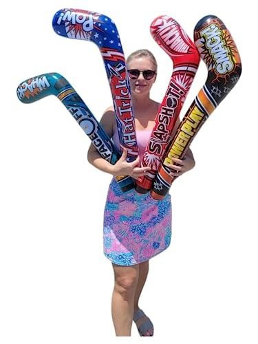 Inflatable Hockey Sticks (4-Pack)