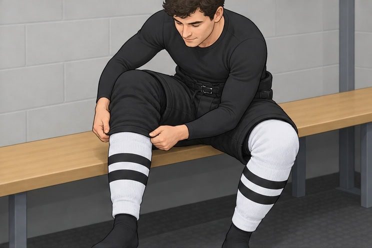 Add the pants and socks