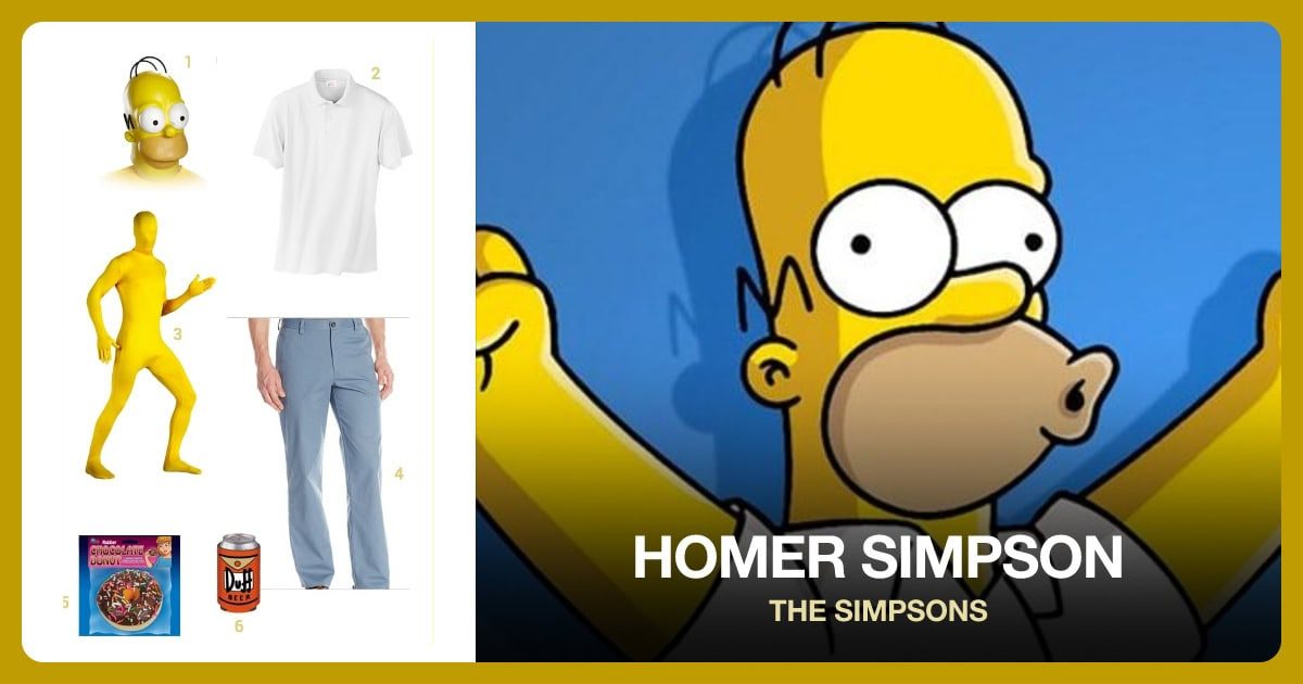 Homer Simpson costume outfit and accessories