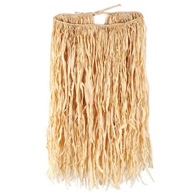 Natural Raffia Grass-Style Skirt