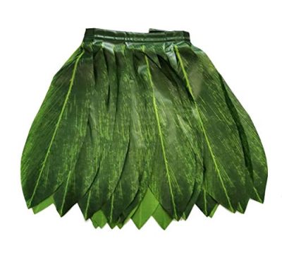 Green Artificial Ti-Leaf Skirt