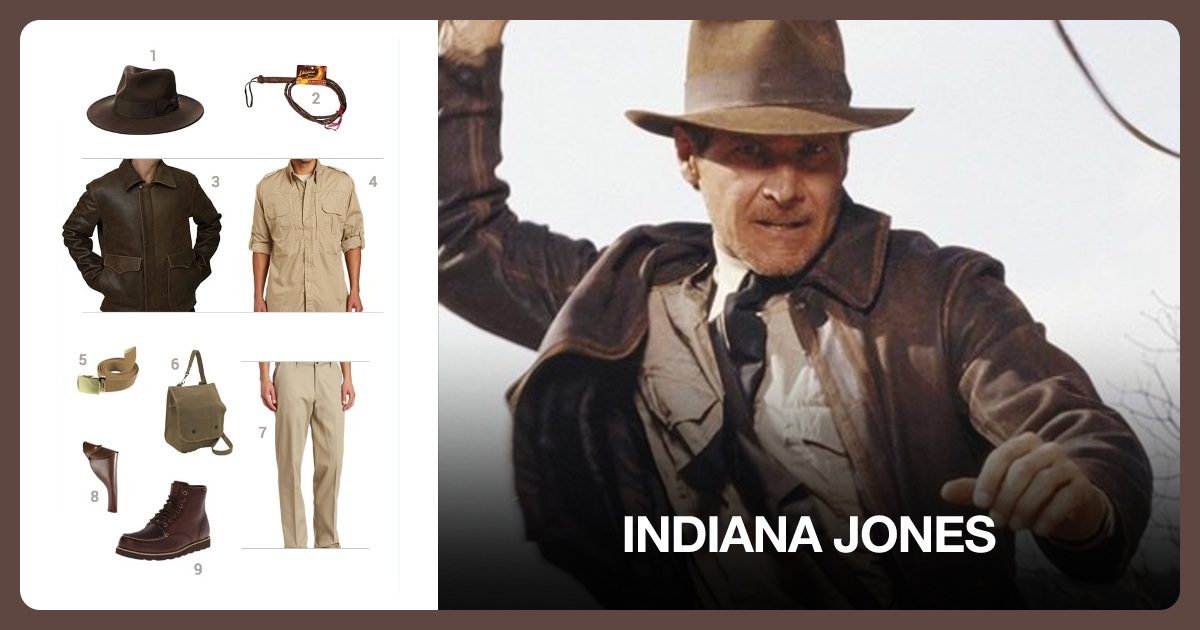 Indiana Jones costume outfit and accessories