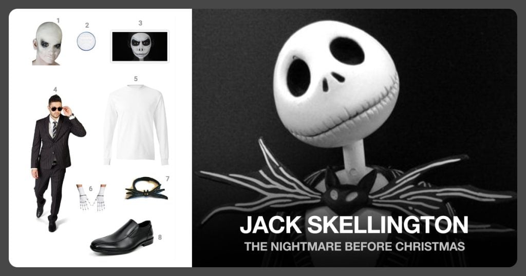 Jack Skellington costume clothing and accessories