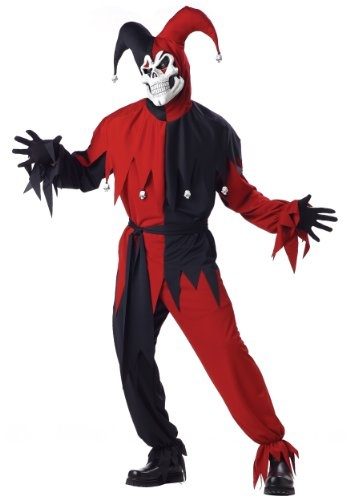 Red Black Jester Costume